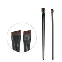 Pinceaux de maquillage individuels fins et angulaires, véganes, pour sourcils plats, eye-liner, anti-cernes et teinture à sourcils, avec logo personnalisé et marque privée