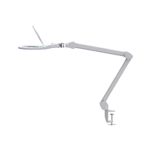 Adjustable Swing Arm Magnifying Lamp LED with <b>Light</b> <b>Clamp</b>-on Magnifying Glass for Workbench Soldering Inspection - Product Image 3