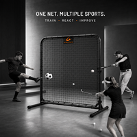 Filet d'entraînement de rebond multisports portable avec cadre en acier pour l'entraînement des athlètes et des équipes en intérieur et en extérieur
