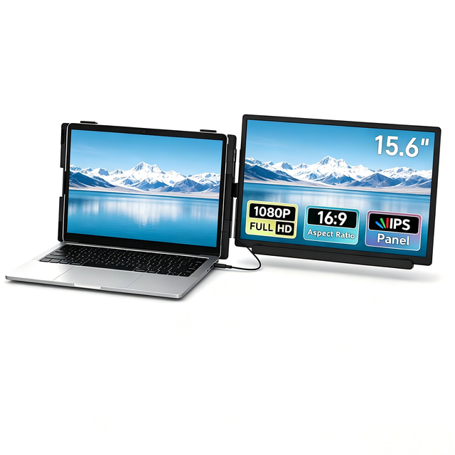 15.6inch Portable Monitor FHD Dual and Triple Screen Portable Laptop Monitors IPS Display Mobile Gaming Monitors