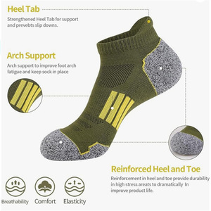 Chaussettes de sport basses personnalisées à marque privée, chaussettes courtes tendance bicolores, chaussettes bateau décontractées à tube court, vente en gros OEM - Product Image 2