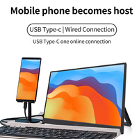 Écran portable tactile IPS FHD 1080P de 14 pouces, type C, ultra-fin, deuxième écran LCD pour ordinateur portable