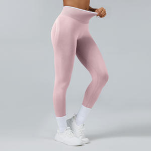 Vêtements de sport sans couture respirants et absorbant l'humidité avec logo personnalisé, tendance, pour la course à pied, la compression, le pilates, le yoga - Product Image 5