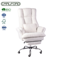 CARLFORD Nouvelle Chaise de Bureau Exécutive Ergonomique Moderne Pivotante pour Enfants, Chaise de Bureau en Tissu avec Base en Acier et Hauteur Réglable