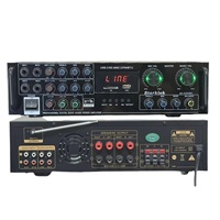 Amplificateur AV-6080BT 1000W 7 Canaux à Impédance Fixe pour Maison Voiture, Récepteur Métal Lecteur Sans Fil USB Carte SD BT Mondial
