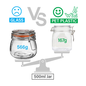 กล่องเก็บคุกกี้ PET ขนาด 500 มล. ฝาพับใส ปลอดสาร BPA แบบกำหนดเองได้ - Product Image 2