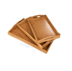 Bandeja de servicio de madera natural hecha a mano ecológica para utensilios de cocina marca artesanal Moon Rise más vendida precio al por mayor de La India - Product Image 3