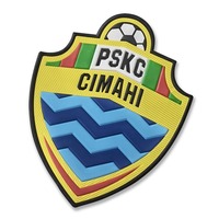 Marque personnalisée presse à chaud TPU fer sur patchs 3D souple haute densité métallique Logo pour équipe de football