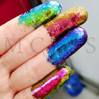 Feuille cosmétique Pigment à couleur changeante, flocons de caméléon irréguliers pour ombre à paupières