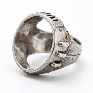 Bague vintage unisexe en alliage plaqué argent antique, motif engrenage de montre et mécanisme d'horloge squelette, cadeau de fête, Bague en argent - Product Image 1