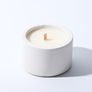 Bougeoirs cylindriques de luxe personnalisés Mèche en bois de pot à bougie en <span class=keywords><strong>ciment</strong></span> pour la décoration de Noël et de la maison - Product Image 5