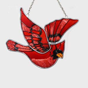 Cardinal <strong>Red</strong> Bird Suncatcher Window Hangings Stained Glass Memorial Gift Decorative <strong>Objects</strong> Bird Lover Families New Home Art - Product Image 3