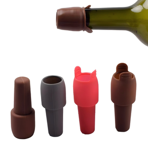 <span class=keywords><strong>Bouchon</strong></span> de bouteille de vin <span class=keywords><strong>en</strong></span> silicone 100 % alimentaire, réutilisable, scellé sous vide, pour vin rouge, champagne, accessoire de bar - Product Image 3