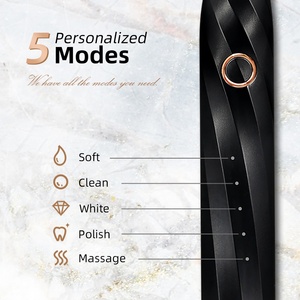 Brosse à dents ultrasonique T8 40400 VPM, 5 modes personnalisés, batterie 1200 mAh, poils DuPont, étanche IPX7 pour adultes - Product Image 3