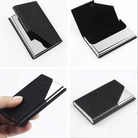 Porte-cartes de visite en métal RFID pour hommes, design personnalisé de haute qualité avec logo, avec boîte cadeau