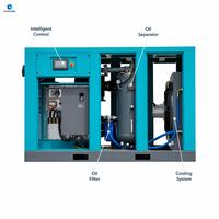 Compresseur d'air à vis lubrifié à vitesse variable à aimant permanent 15-75KW, intelligent, avec surveillance à distance 4G IoT, moteur CE ISO