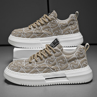 Chaussures de marche pour hommes 2026, nouvelle collection, en cuir PU respirant, à fermeture chaussette, toutes saisons, tendance mode, couleurs assorties, polyvalentes, rehaussantes