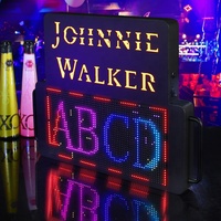 Letrero Luminoso LED Personalizable con Pantalla Digital, Recargable, Programable por Aplicación, con Texto Desplazable, para Publicidad en Bares y Restaurantes