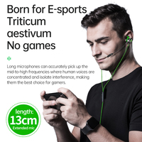 PLEXTONE RX3 PRO earphone Gaming, earbud Stereo Bass In-Ear mikrofon ganda, kabel ekstensi HiFi untuk Laptop PC dan ponsel