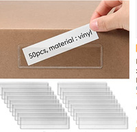 Pochettes transparentes en PVC souple pour pare-brise de voiture, vinyle d'index, carton autocollant, étiquette de prix, porte-carte, permis de billet