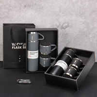 Nouvelle entreprise, ensemble de tasses isothermes haut de gamme, une tasse, trois couvercles, acier inoxydable sous vide, isolation 24 heures, logo personnalisé, tasse à thé