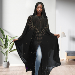 Vestido Transparente de Encaje con Capucha, Holgado, de Color Sólido, de una Pieza, Sexy y a la Moda - Product Image 2