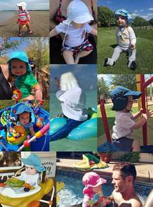 Sombrero de Sol de Secado Rápido para Bebés y Niños Pequeños, Ajustable, Protección Solar UPF 50+ UV, Sombrero de Pescador con Solapa para el Cuello para Niños, para la Playa - Product Image 6