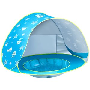Toddler bãi biển Lều UV bảo vệ Sun <span class=keywords><strong>Shade</strong></span> nơi trú ẩn không thấm nước Pop Up trẻ em bãi biển lều với hồ bơi - Product Image 3