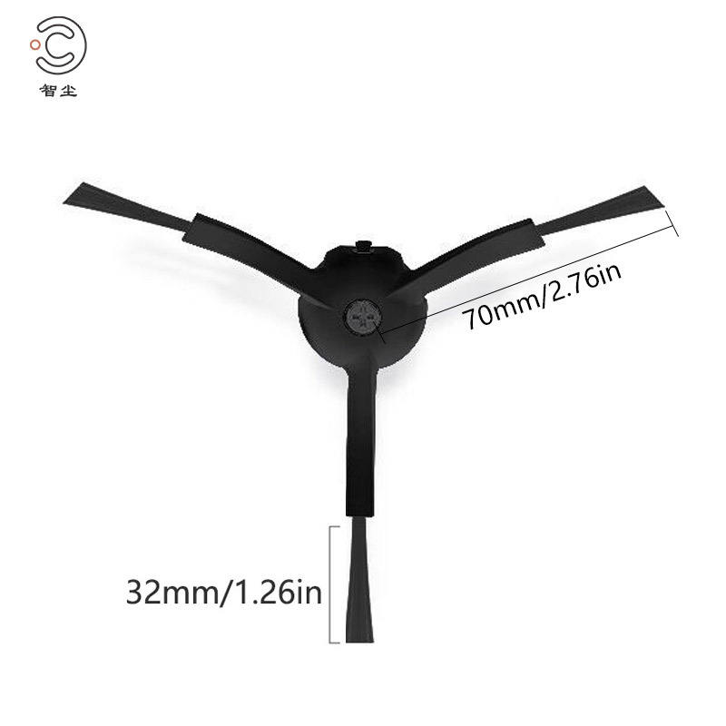 Brosse à bord triangulaire (noire) *2