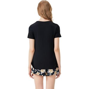 Ensemble de pyjamas de maternité pour femmes, manches courtes, vêtements de détente pour allaitement, viscose de bambou respirante, vêtements de nuit personnalisés en coton - Product Image 3