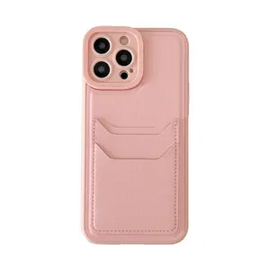 Popüler yeni iphone 14 15 pro max 13 12 11 moda lüks pu deri telefon kılıfı cüzdan arka kapak