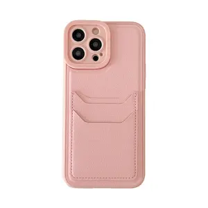 Populer baru untuk iphone 14 15 pro max 13 12 11 mode mewah pu kulit casing ponsel dompet penutup belakang