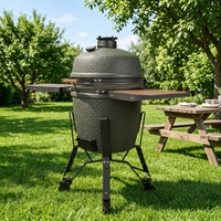 Barbecue au charbon de bois en céramique Kamado multifonction haut de gamme AUPLEX de 22 pouces (56 cm) pour la cour et le camping