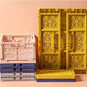Cestini pieghevoli in plastica PP stile Ins per l'organizzazione e lo stoccaggio, contenitori pieghevoli per casa, cucina, camera da letto, bagno, ufficio - Product Image 4