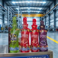 Machine de remplissage et de scellage de sachets de jus de fraise à 8 buses