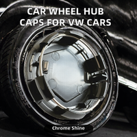 Tapas de Cubo de Rueda Cromadas de 56mm, 62mm, 65mm para VW Golf VII, Polo, Sagitar, Jetta, Bora, Lavida, Passat, Santana 2017-2019