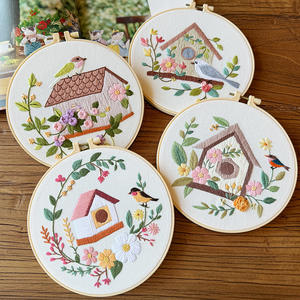 Kits <span class=keywords><strong>de</strong></span> broderie DIY écologique fleur <span class=keywords><strong>oiseau</strong></span> <span class=keywords><strong>point</strong></span> <span class=keywords><strong>de</strong></span> <span class=keywords><strong>croix</strong></span> motif maison peinture suspendue Kit <span class=keywords><strong>de</strong></span> couture avec broderie à la main - Product Image 3