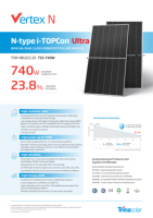 Panneaux solaires Trina Solar Tier 1 720W 730W 740W Vertex N I-TOPCon Mono Bifacial Dual Glass TSM-NEG21C.20 Modules PV