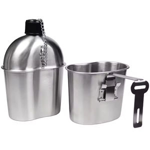 Durable 1L 304 Stainless Steel <b>Cup</b> <b>Camping</b> Hiking Emergency Tactical Water Bottle - Product Image 1