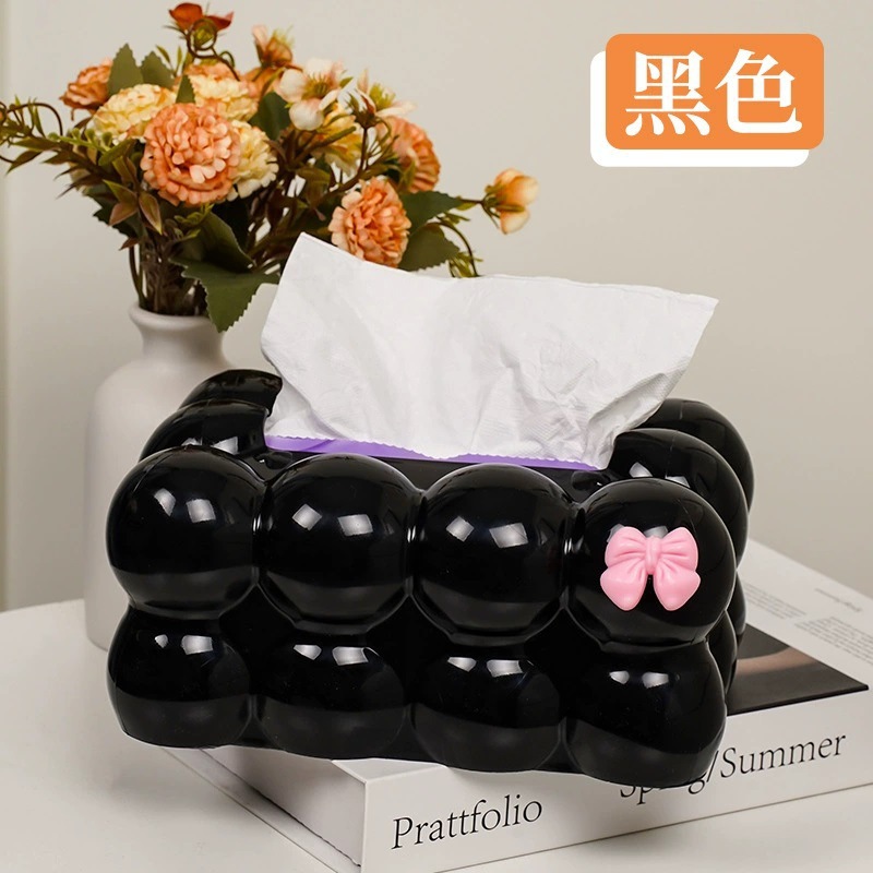 Caja de pañuelos con forma de nube [Premium Black] (sin caja de pañuelos)