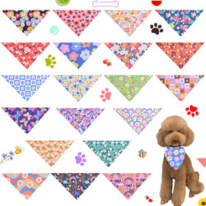 Bandana Floral Triangular Popular para Cães de Primavera e Verão, Lenço para Cães, Toalha para Baba, Suprimentos para Animais de Estimação, Babador para Cães, Atacado - Product Image 2