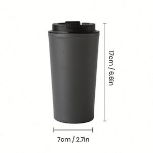 Gobelet isotherme à double paroi en acier inoxydable avec logo personnalisé, 500 ml, tasse à café de voyage, 17 oz, tasse à café isolée sous vide, thermos - Product Image 2