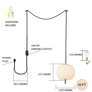 Lámparas colgantes de cristal modernas, populares, nórdicas y creativas de 60 vatios máx. para iluminación de interiores, vestíbulos y salas. - Product Image 6