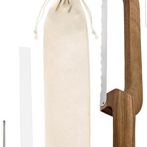Wooden <b>bread</b> and toast saw, sandwich baguette saw, wooden <b>knife</b> saw, household <b>bread</b> slicer, kitchen tool - Product Image 5