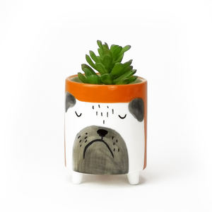 Maceta de cerámica pintada a mano para gatos/perros de porcelana <span class=keywords><strong>con</strong></span> cara de animal <span class=keywords><strong>con</strong></span> patas para uso diario en el jardín para restaurantes - Product Image 5