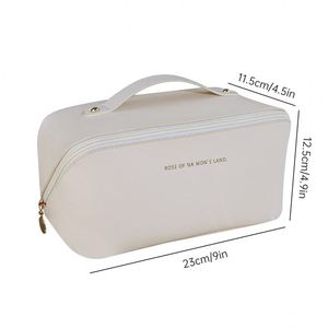 Makeup Storage Organizer <b>Bag</b> PU Leather Waterproof Travel <b>Make</b> <b>up</b> Cosmetic <b>Bag</b> for Women - Product Image 6
