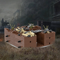 Nouveaux jouets de construction de scène de guerre de Battlefield Wars, zone de base de simulation de la Seconde Guerre mondiale, accessoires de scène militaires MOC pour enfants