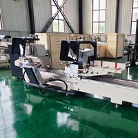 Machine de découpe de profilés en aluminium à double tête CNC pour fenêtres et portes à coins arrondis, scie à découper les profilés en aluminium