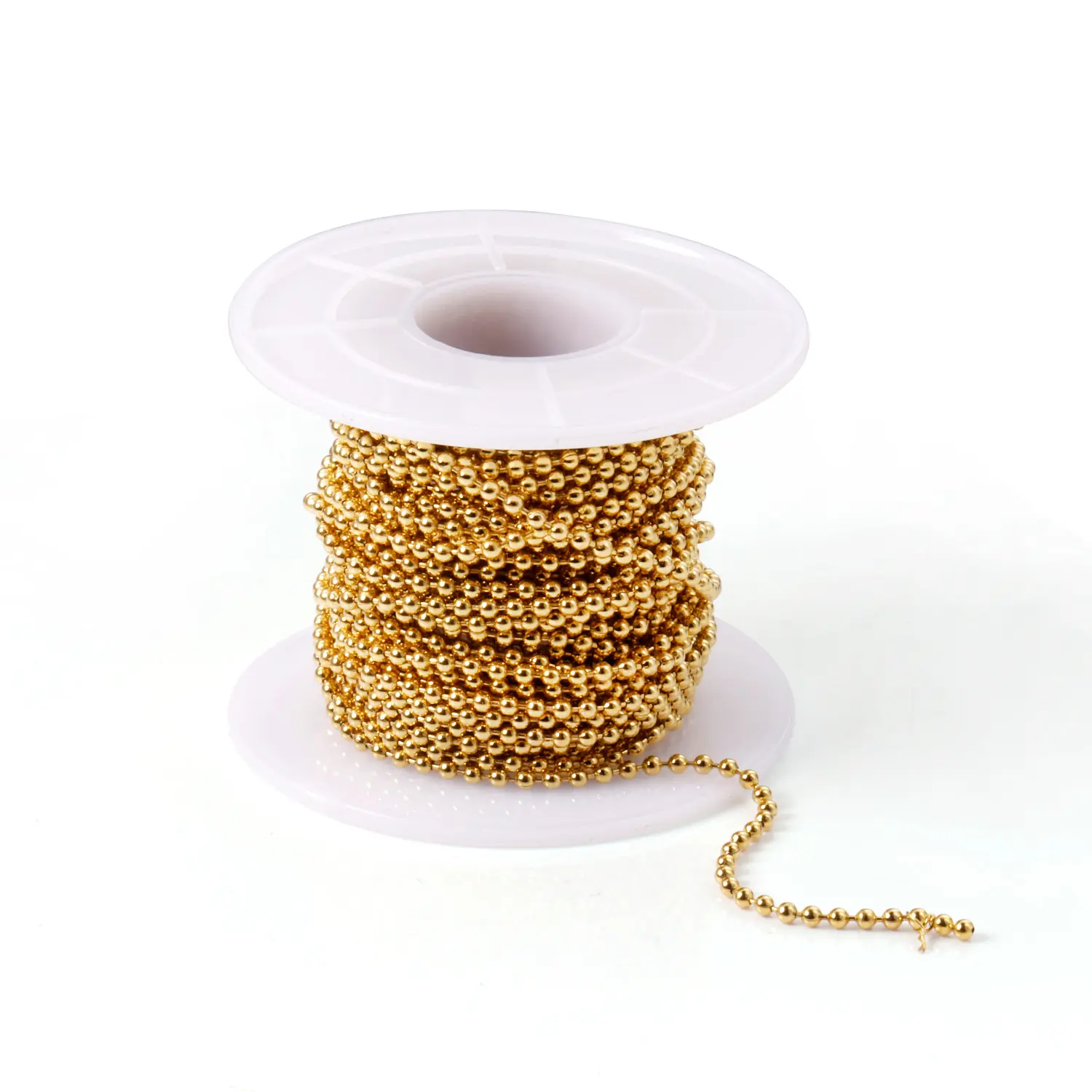 Catena a sfera personalizzata Unisex in acciaio inossidabile 10 m/rotolo accessori per collana a catena con perline lunghe