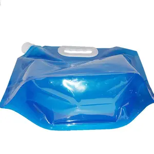 Serbatoio dell'acqua pieghevole 1.3 gallone/5L 2.6 gallone/10L senza perdite sacchetto di plastica per uso alimentare portatile senza BPA